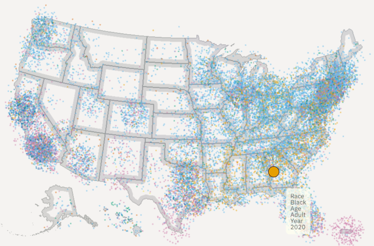 All Of US A Dot Density Map Of The United States Actuarial News